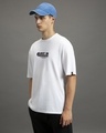 Shop Men's White Lost in Nowhere Graphic Printed Oversized T-shirt-Full