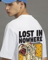 Shop Men's White Lost in Nowhere Graphic Printed Oversized T-shirt