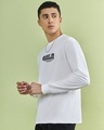 Shop Men's White Lost In Nowhere Graphic Printed Oversized T-shirt-Full