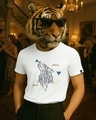 Shop Men's White Low Key Wild Graphic Printed T-shirt-Front