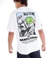 Shop Men's White Mandalorian Graphic Printed Oversized T-shirt-Front