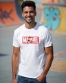 Shop Men's White Marvel Ironman Graphic Printed T-shirt-Front