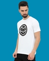 Shop Men's White Marvel Logo Printed T-shirt-Full