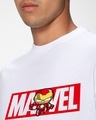Shop Men's White Marvelous Ironman Graphic Printed Oversized T-shirt