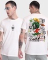 Shop Men's White Marvin Graphic Printed T-shirt-Front
