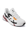 Shop Men's White Mesh Sports Shoes-Front