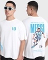 Shop Men's White Messi 2.7 Graphic Printed Oversized T-shirt-Front