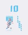 Shop Men's White Messi 2.7 Graphic Printed Oversized T-shirt