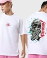 Shop Men's White Metallica Graphic Printed Oversized T-shirt-Front