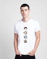 Shop Men's White Mickey And Boys (DL) Graphic Printed T-shirt-Front