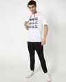 Shop Men's White Mickey MOTD Graphic Printed Oversized Hoodie T-shirt-Design