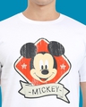 Shop Men's White Mickey Mouse Graphic Printed T-shirt-Full