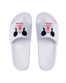 Shop Men's White Mickey Mouse Printed Sliders