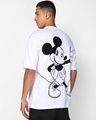 Shop Men's White Mickey Move Graphic Printed Oversized Plus Size T-shirt-Design