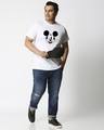Shop Men's White Mickey Wink (DL) Graphic Printed Plus Size T-shirt-Design