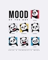 Shop Men's White Mood Of The Day Panda Graphic Printed T-shirt-Full