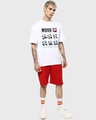 Shop Men's White Mood Of The Day Panda Graphic Printed Oversized T-shirt-Design