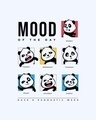 Shop Men's White Mood Of The Day Panda Graphic Printed Oversized T-shirt