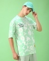 Shop Men's Green & White More Cheese Graphic Printed Oversized T-shirt-Design