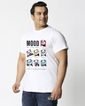 Shop Men's White MOTD Panda Graphic Printed Oversized Plus Size T-shirt-Front