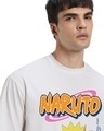 Shop Men's White Naruto Uzumaki Graphic Printed Oversized T-shirt