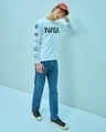 Shop Men's White NASA Badge Graphic Printed Sweatshirt-Full