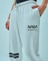 Shop Men's White NASA Badge Printed Super Loose Fit Joggers
