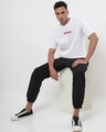 Shop Men's White NASA-US Typography Oversized Fit T-shirt-Full