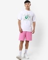 Shop Men's White Never Give Up Typography Oversized T-shirt