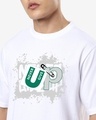Shop Men's White Never Give Up Typography Oversized T-shirt