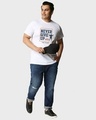 Shop Men's White Never Give Up Typography Plus Size T-shirt-Design