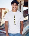 Shop Men's White Never Mind Stripe Typography T-shirt-Front