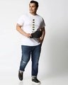 Shop Men's White Never Mind Typography Plus Size T-shirt-Full