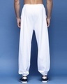Shop Men's White New Port Typography Relaxed Fit Joggers-Full