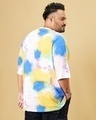 Shop Men's White & Yellow New World Tie & Dye Super Loose Fit Plus Size T-shirt-Design