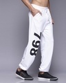 Shop Men's White Numeric Printed Relaxed Fit Joggers-Design