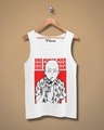Shop Men's White One Punch Man Saitama Anime Graphic Printed Vest-Design