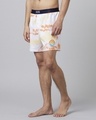 Shop Men's White & Orange Summer Vibes Tie & Dye Relaxed Fit Boxers-Design