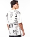 Shop Men's White Out of Your League Graphic Printed Oversized T-shirt-Full