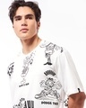 Shop Men's White Out of Your League Graphic Printed Oversized T-shirt