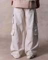 Shop Men's White Baggy Oversized Cargo Jeans-Design