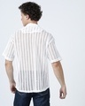 Shop Men's White Oversized Crochet Shirt-Design