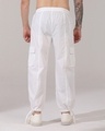 Shop Men's White Oversized Parachute Pants-Design