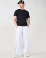 Shop Men's White Oversized Parachute Pants-Full