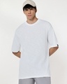 Shop Men's White Oversized T-shirt-Front