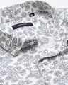 Shop Men's White Paisley Printed Slim Fit Shirt