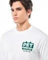 Shop Men's White Pet Walker Graphic Printed Oversized T-shirt