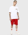 Shop Men's White Pikachu Graphic Printed Oversized T-shirt