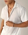 Shop Men's White Pleated Co-ordinates
