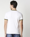 Shop Men's White Plus Size Round Neck Varsity T-shirt-Full